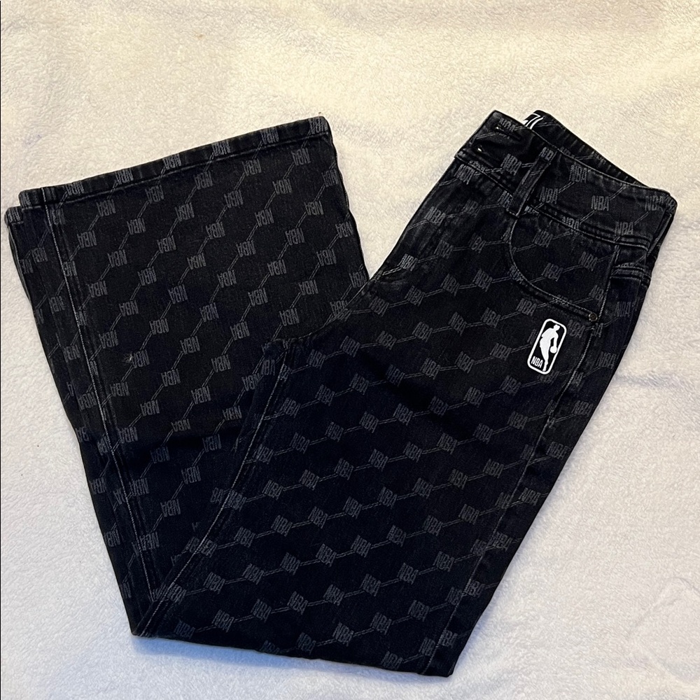 Only Charcoal NBA Patterned Jeans